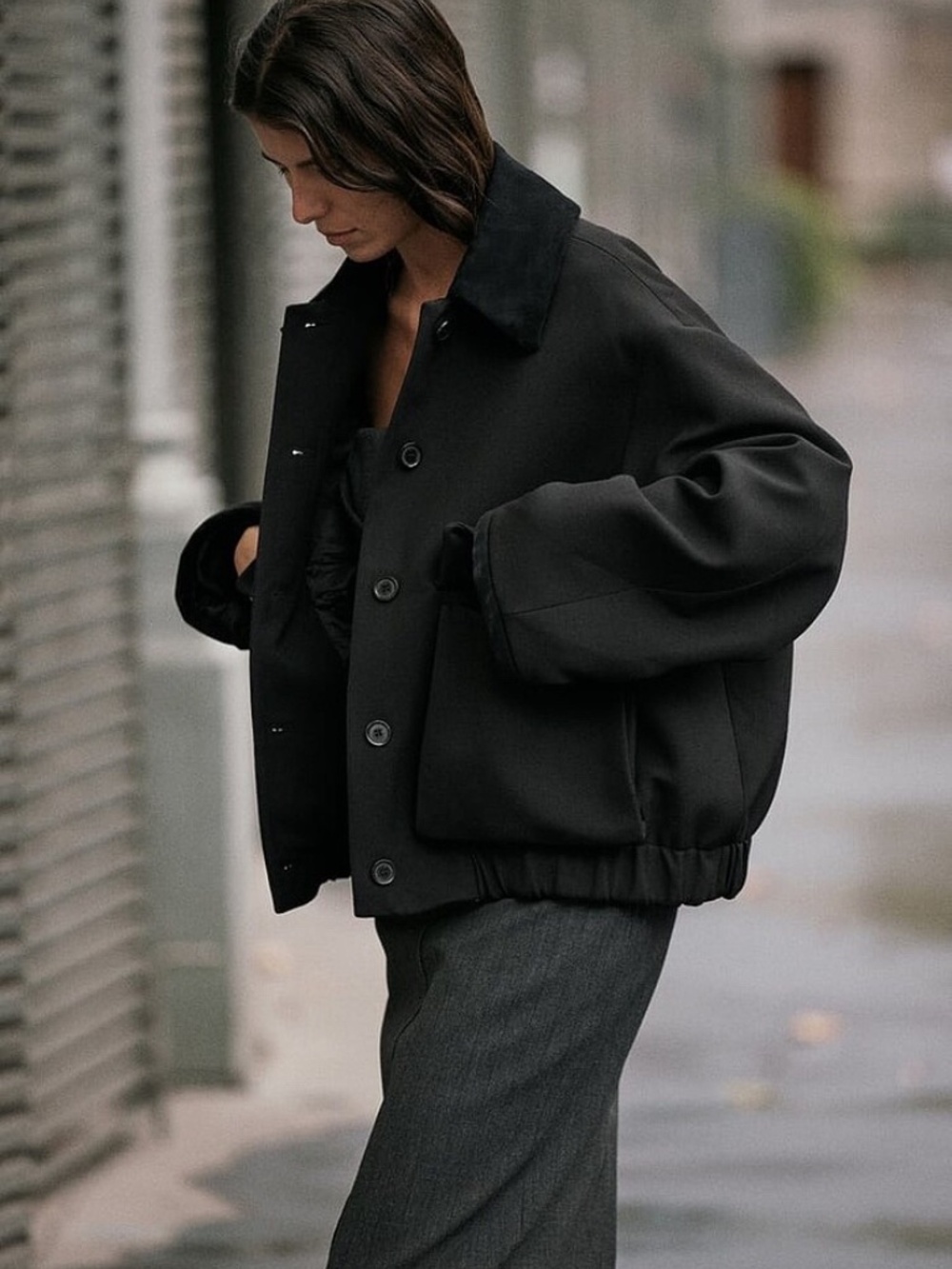 ZARA Black Collection Contrast Jacket